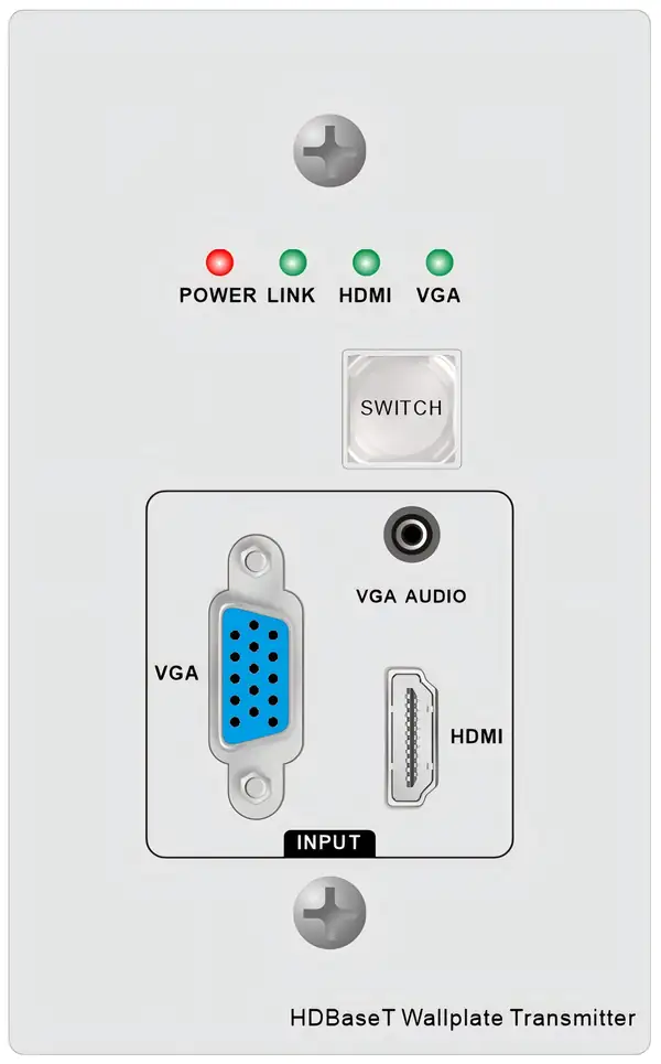 HDBT 100米HDMI+VGA 墙插网传发射