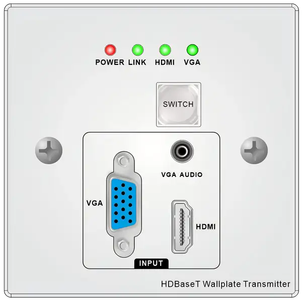 HDBT 100米HDMI+VGA 墙插网传发射