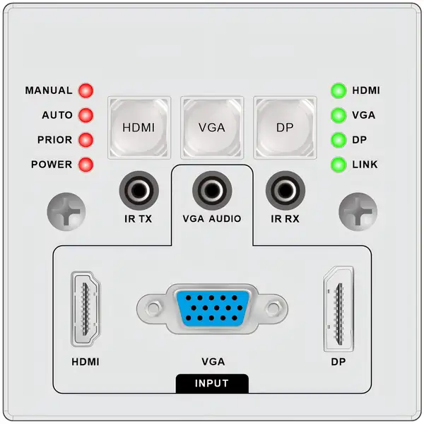 HDBT 70米HDMI+VGA+DP墙插发射